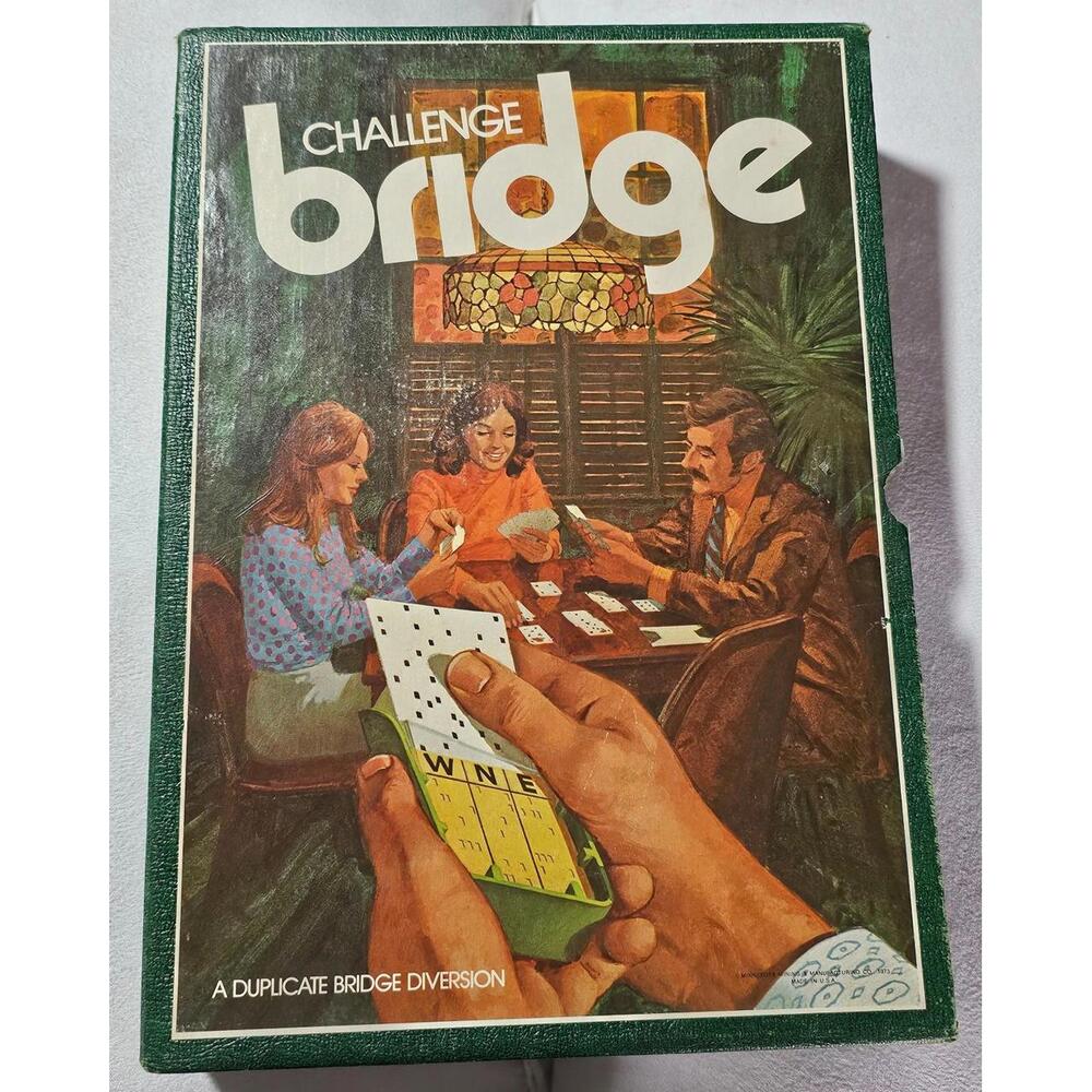 1972 CHALLENGE BRIDGE Bookshelf Game Edition 3M - 100% Complete Slightly Used